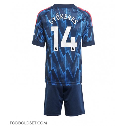 Arsenal Viktor Gyokeres #14 Udebane Trøje Børn 2025-26 Kortærmet (+ Korte bukser)